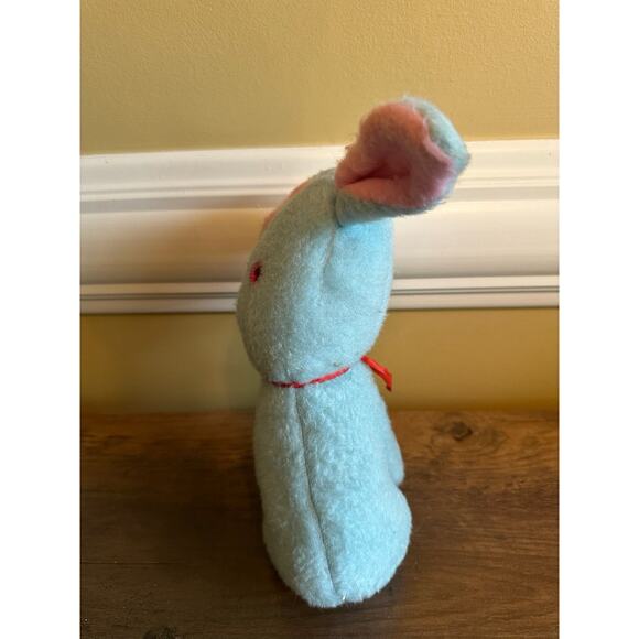 Vtg Blue Bunny Rabbit Plush Stuffed Animal Atlanta Novelty Gerber Vintage Haiti - Picture 2 of 10